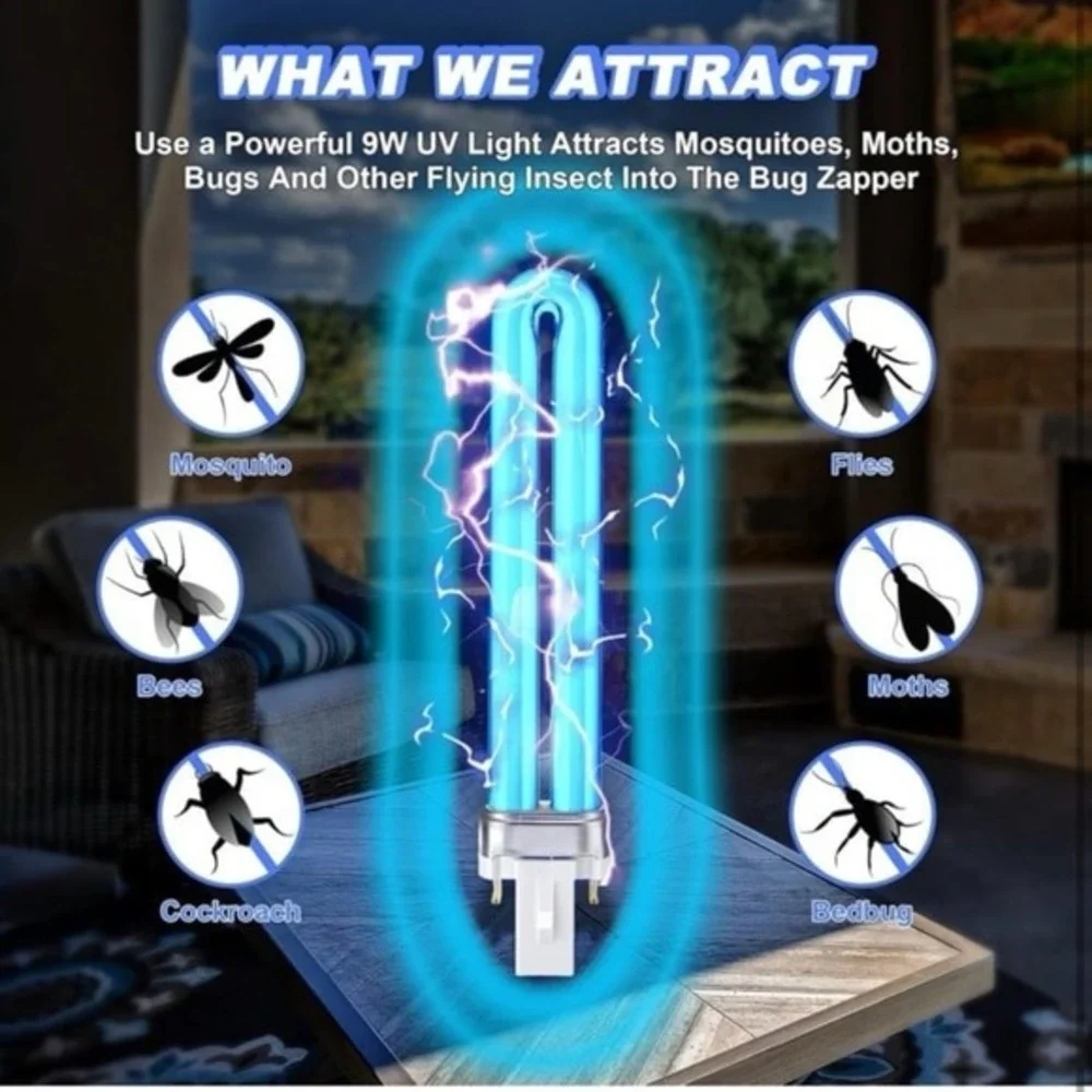 3 Pack 9W Bug Zapper Replacement‎ Bulbs Compatible with Dynatrap light bulbs